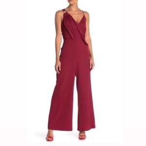 NWT Draped Shoulder Jumpsuit